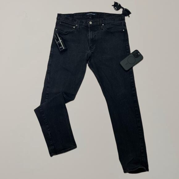 Calvin Klein Men’s Slim Jeans – Black – W36 L32 - Picture 1 of 9